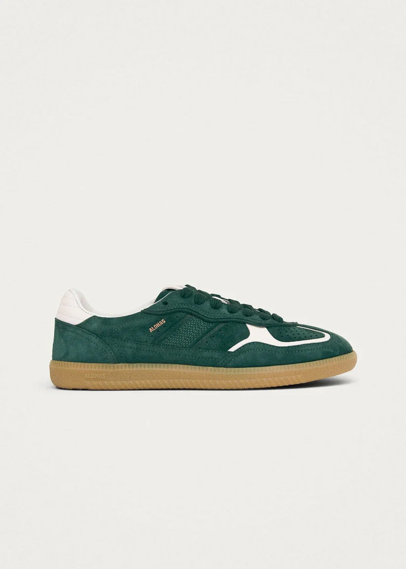 ALOHAS TB.490 RIFE LEATHER SNEAKERS - FOREST GREEN