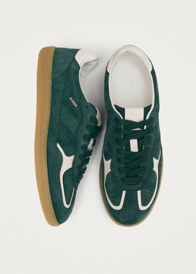ALOHAS TB.490 RIFE LEATHER SNEAKERS - FOREST GREEN