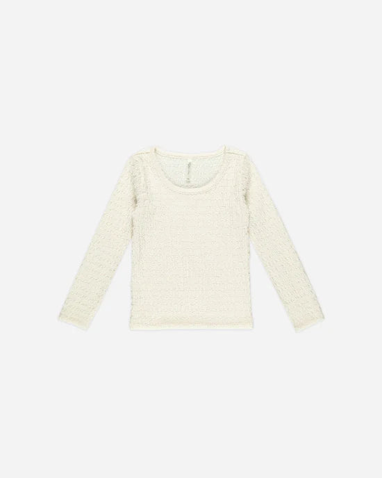 RYLEE + CRU TEXTURED LONG SLEEVE - IVORY