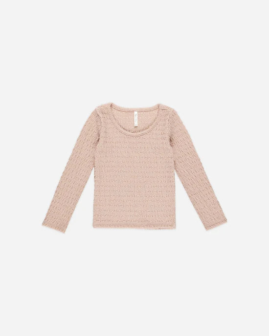 RYLEE + CRU TEXTURED LONG SLEEVE - ROSE