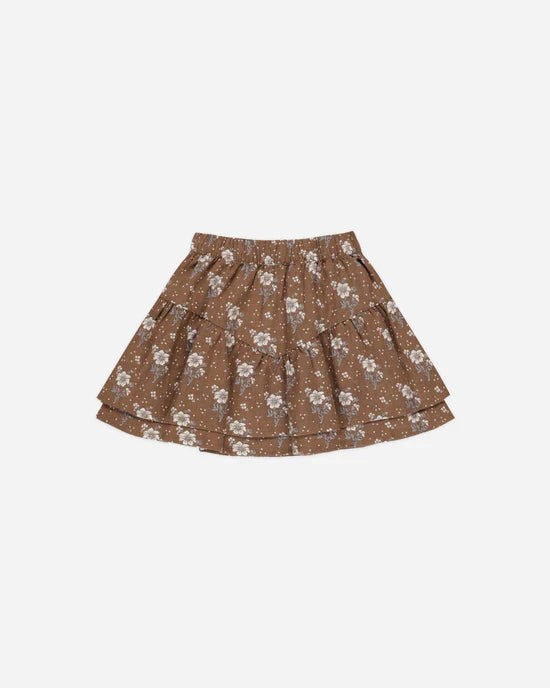 RYLEE + CRU TIERED SKIRT - AUTUMN ROSE