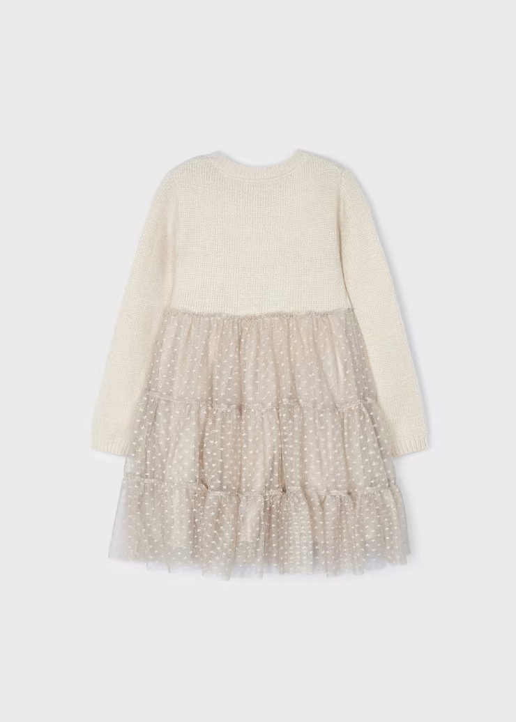 MAYORAL TULLE DRESS - CHAMPAGNE