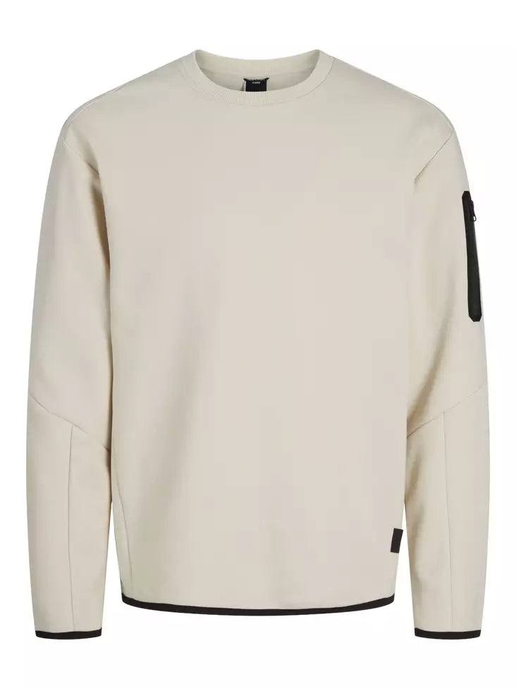 FUSION SWEAT CREW NECK - MOONBEAM