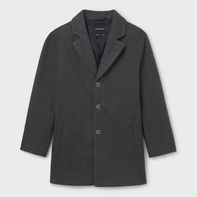 MAYORAL LONG DRESS COAT - SHADOW