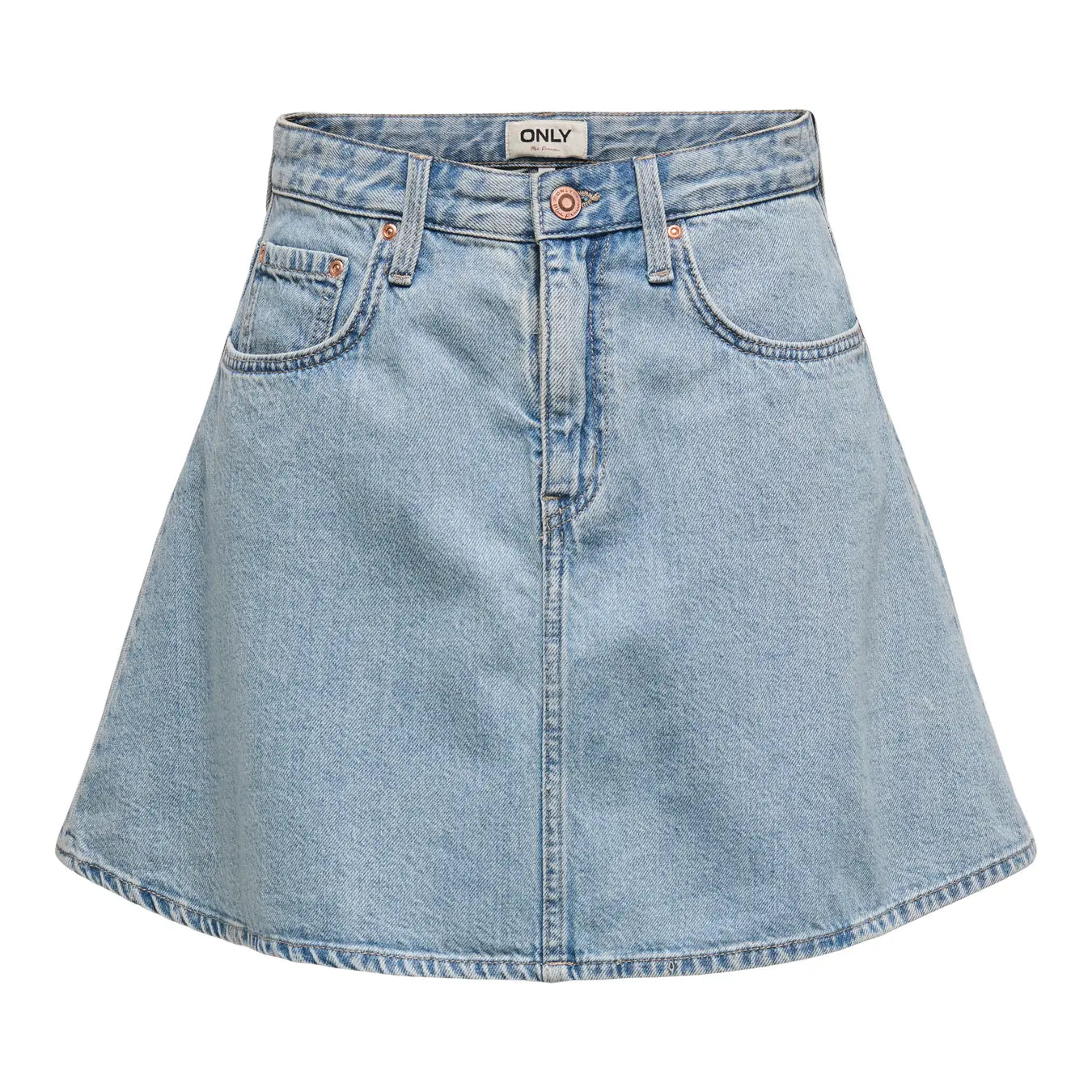 ONLY EDEN A LINE DENIM SKIRT - LIGHT BLUE WASH