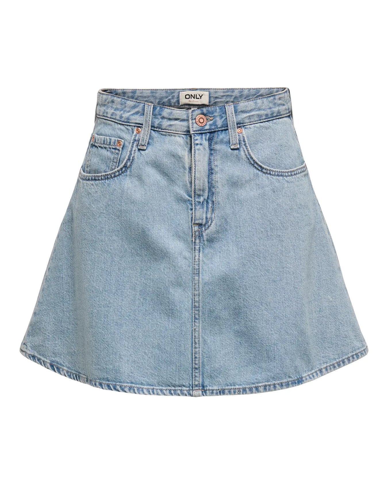 ONLY EDEN A LINE DENIM SKIRT - LIGHT BLUE WASH