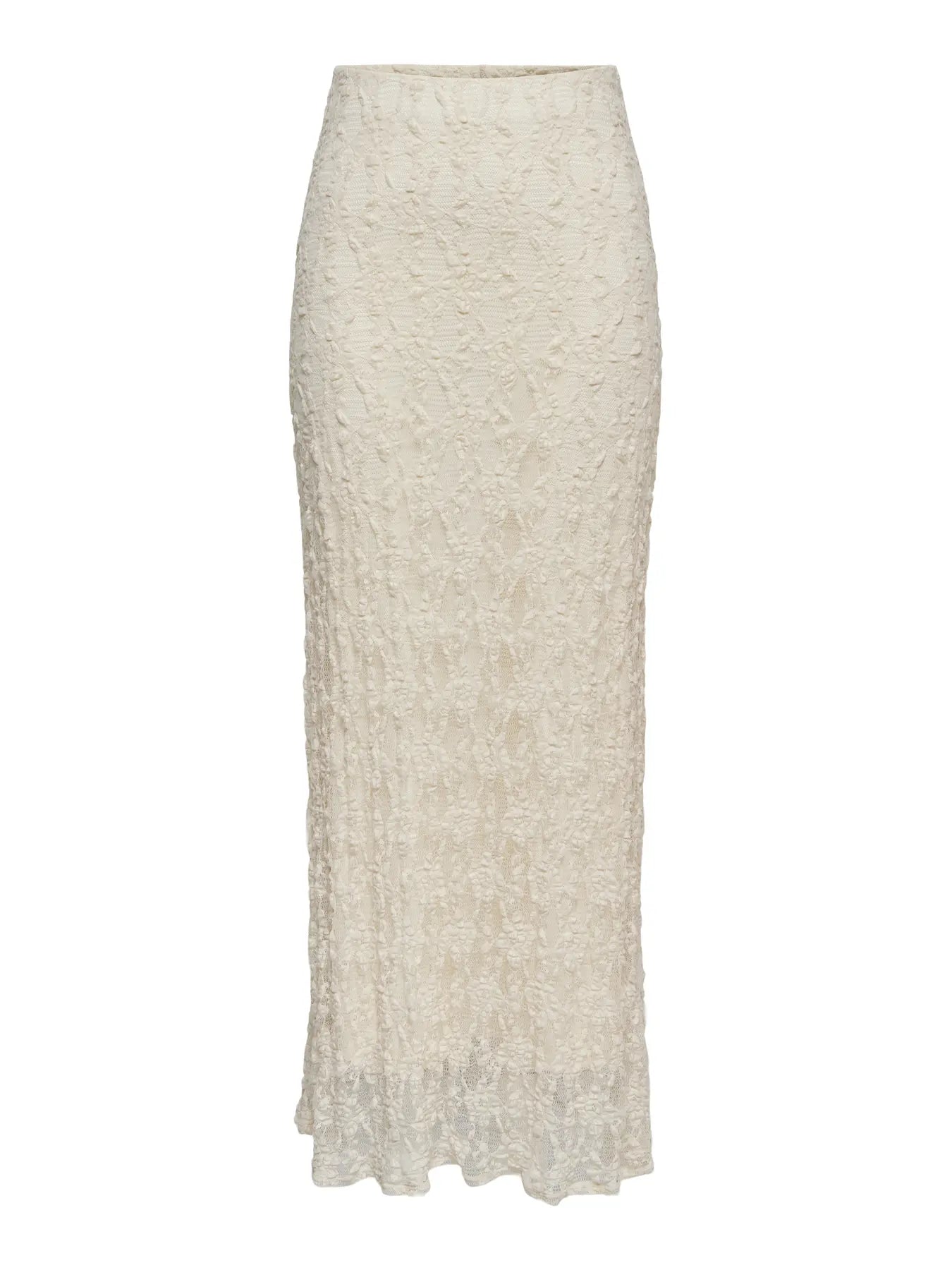 ONLY ALBINA MAXI LACE SKIRT - BIRCH