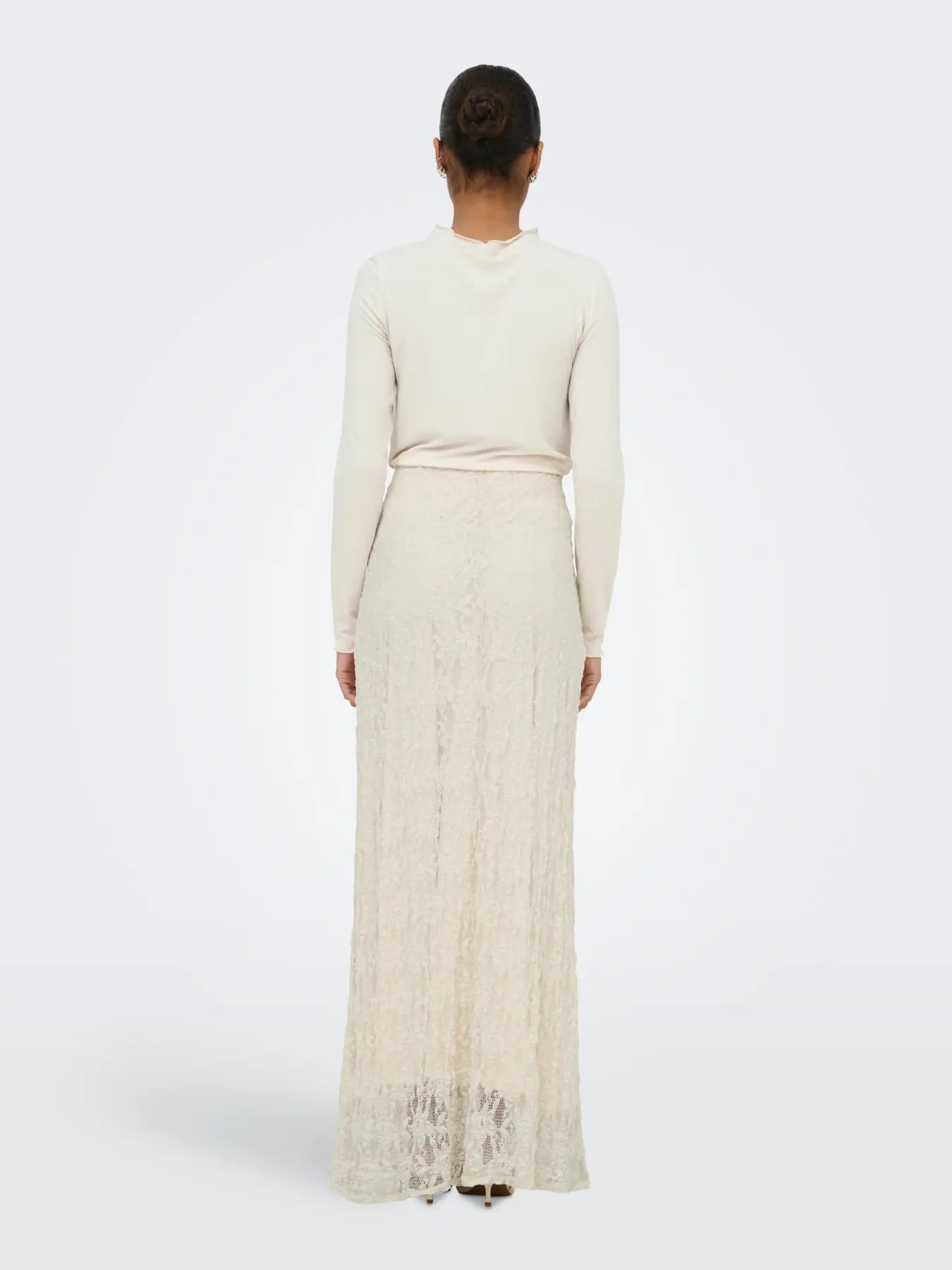 ONLY ALBINA MAXI LACE SKIRT - BIRCH