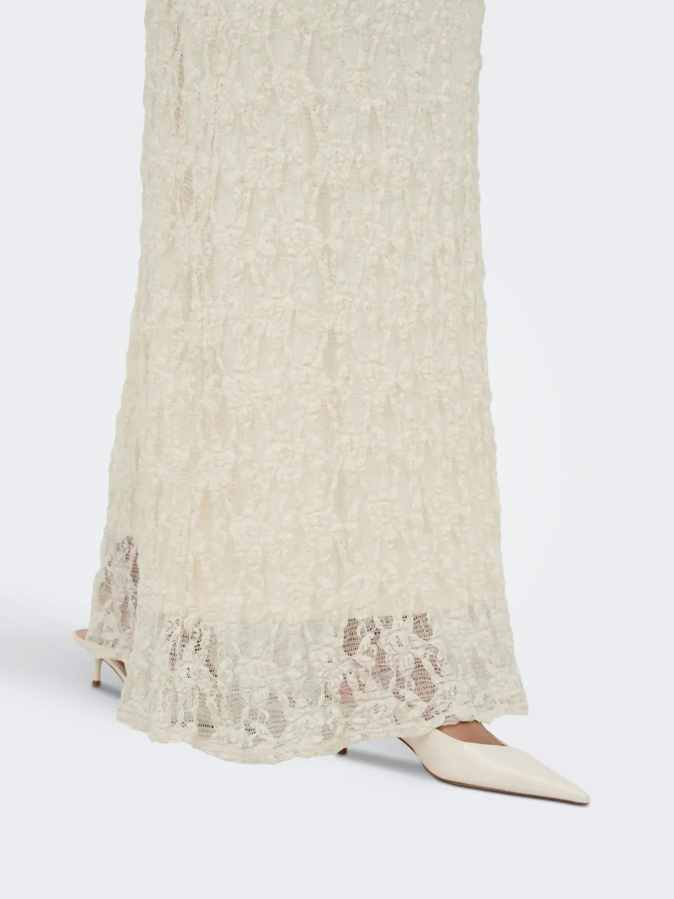 ONLY ALBINA MAXI LACE SKIRT - BIRCH