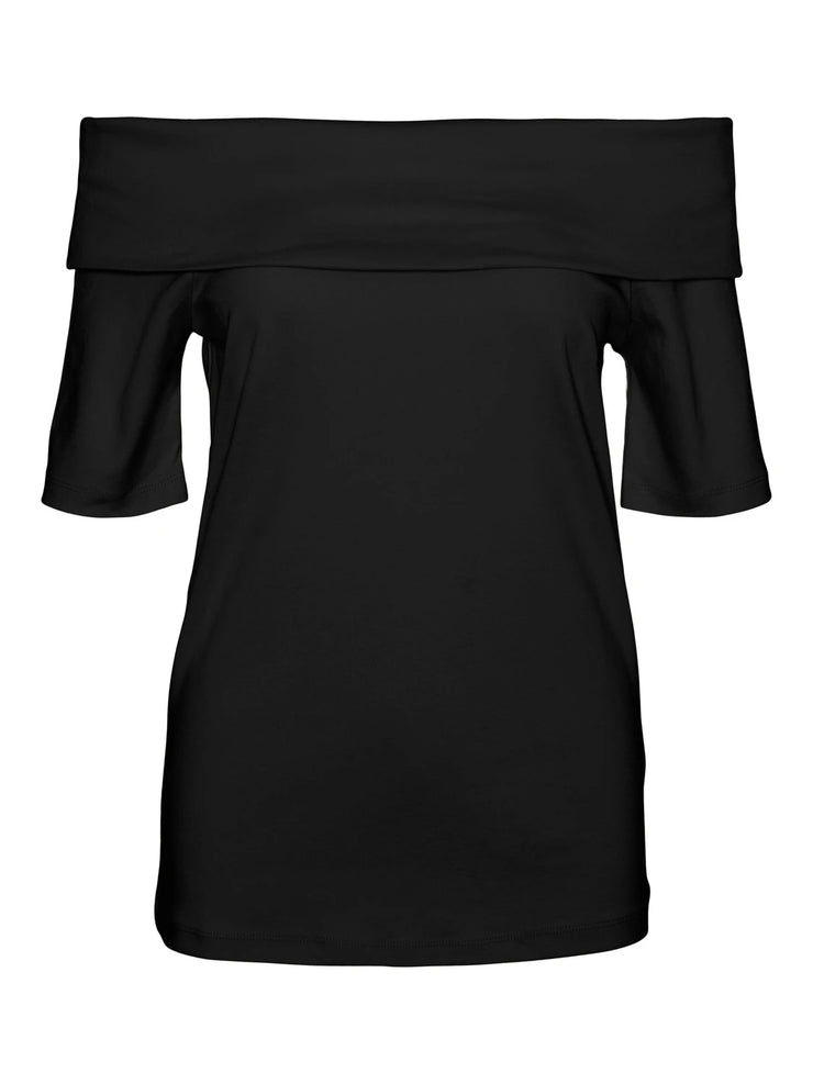 JADA OFF SHOULDER TOP - BLACK