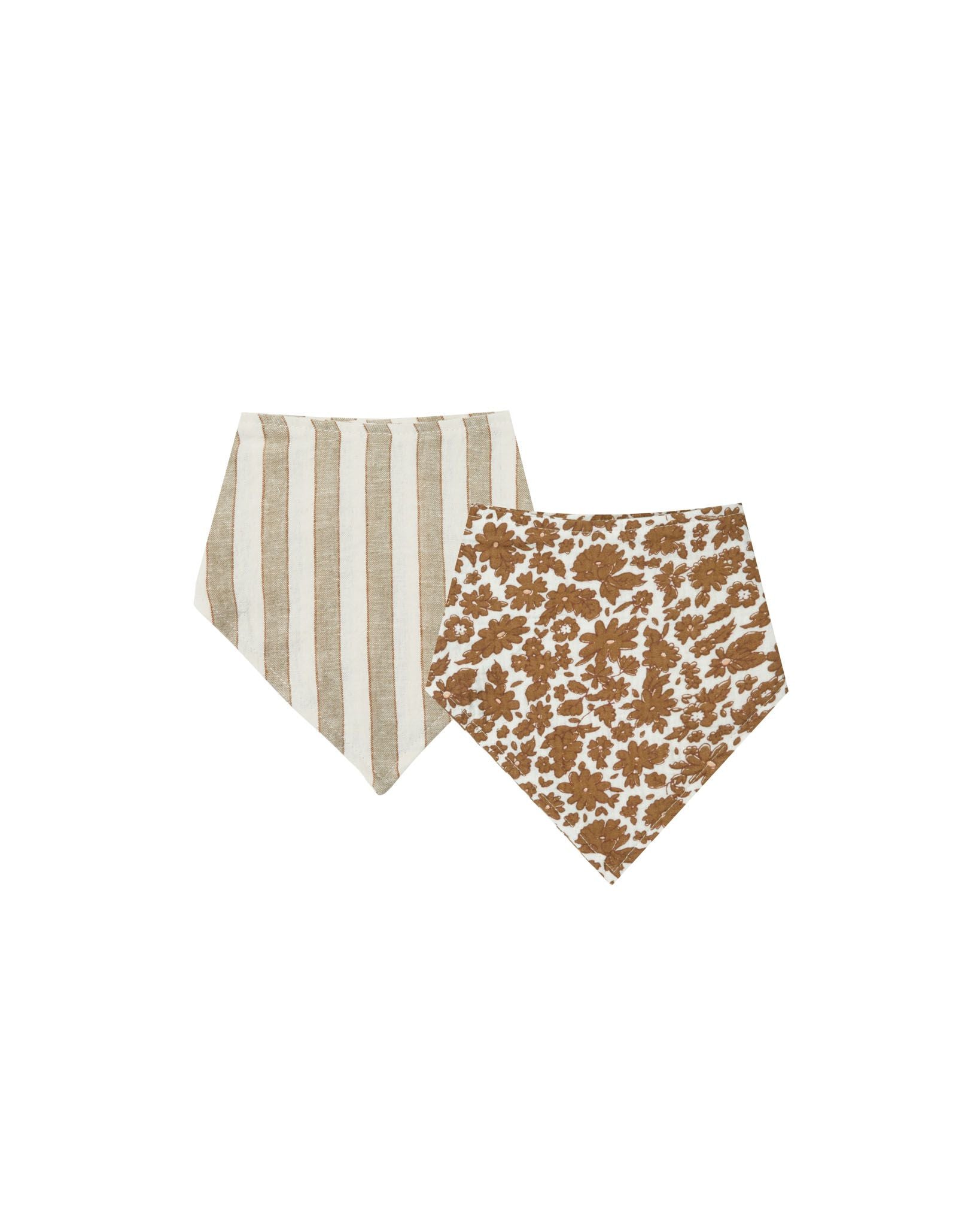 RYLEE + CRU SCARF BIB SET - GOLDEN GARDEN/ANTIQUE STRIPE