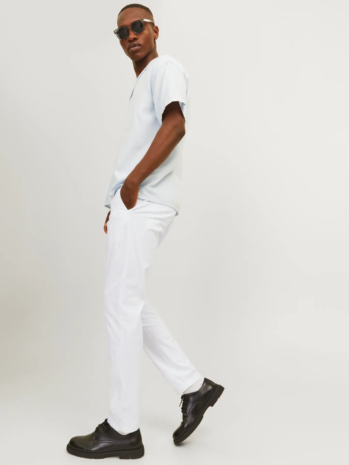 JJ MARCO BOWIE CHINO TROUSERS - WHITE