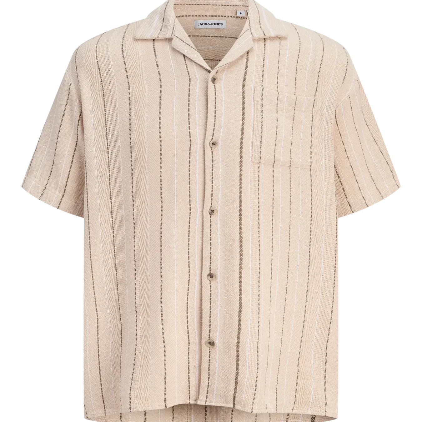 JJ BRADLEY STRIPED RESORT SHIRT - MOONBEAM