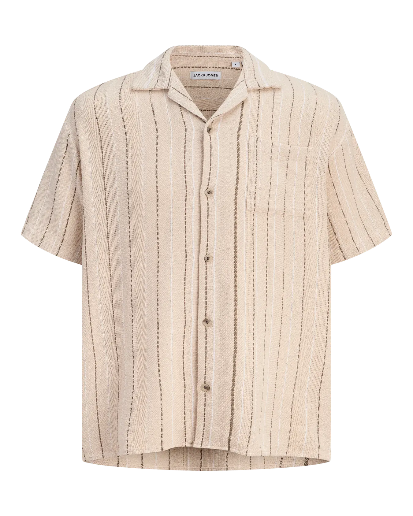 JJ BRADLEY STRIPED RESORT SHIRT - MOONBEAM