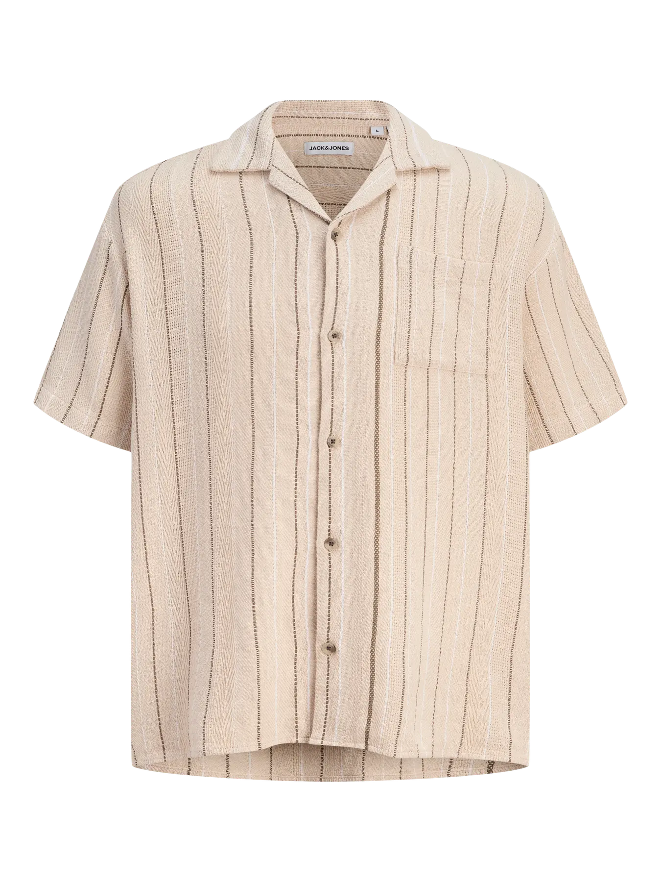 JJ BRADLEY STRIPED RESORT SHIRT - MOONBEAM