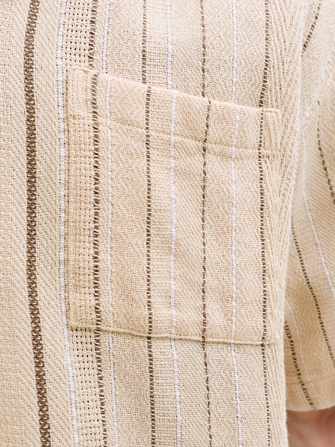 JJ BRADLEY STRIPED RESORT SHIRT - MOONBEAM
