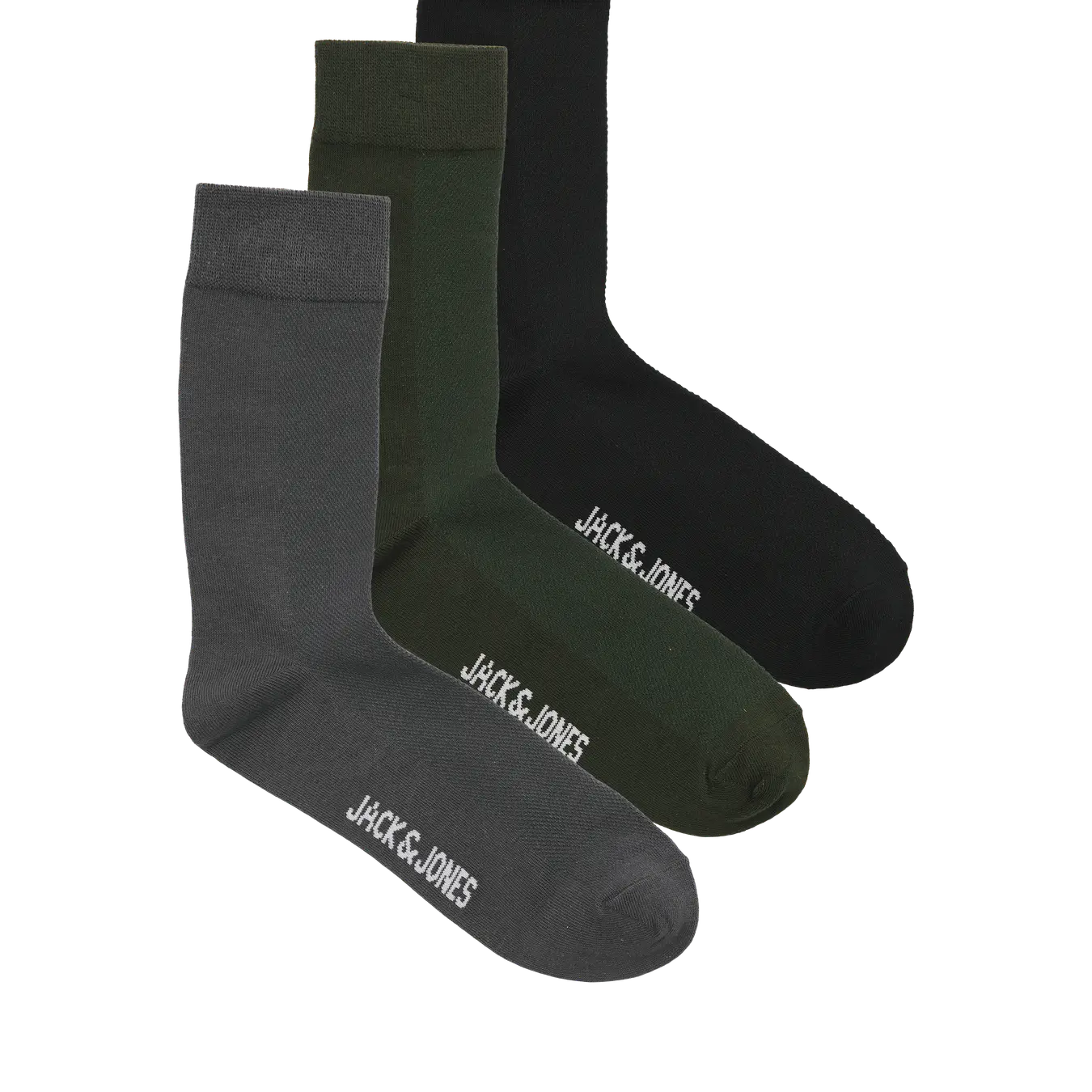 JJ CASHER 3PK SOLID SOCKS - ROSIN. TURBULENCE. BLACK.