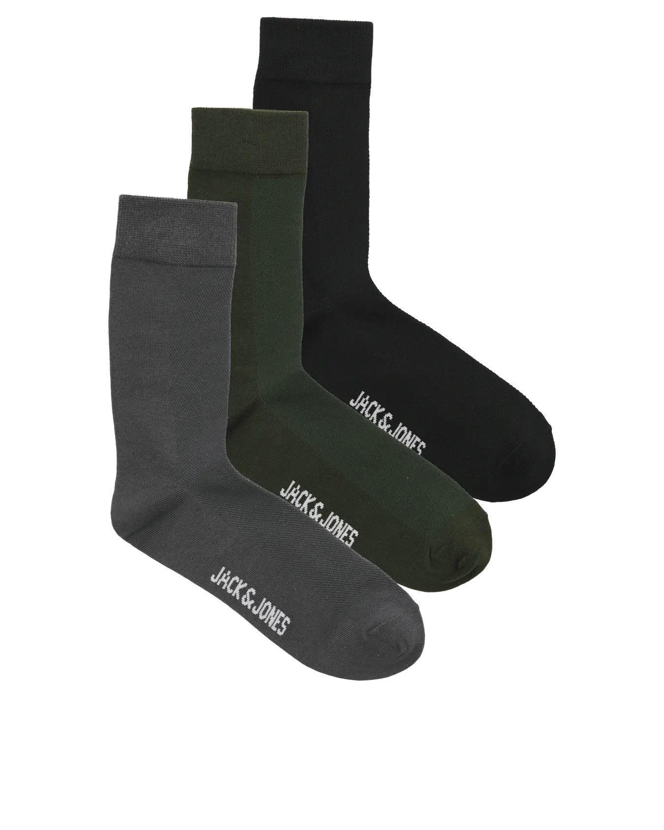 JJ CASHER 3PK SOLID SOCKS - ROSIN. TURBULENCE. BLACK.