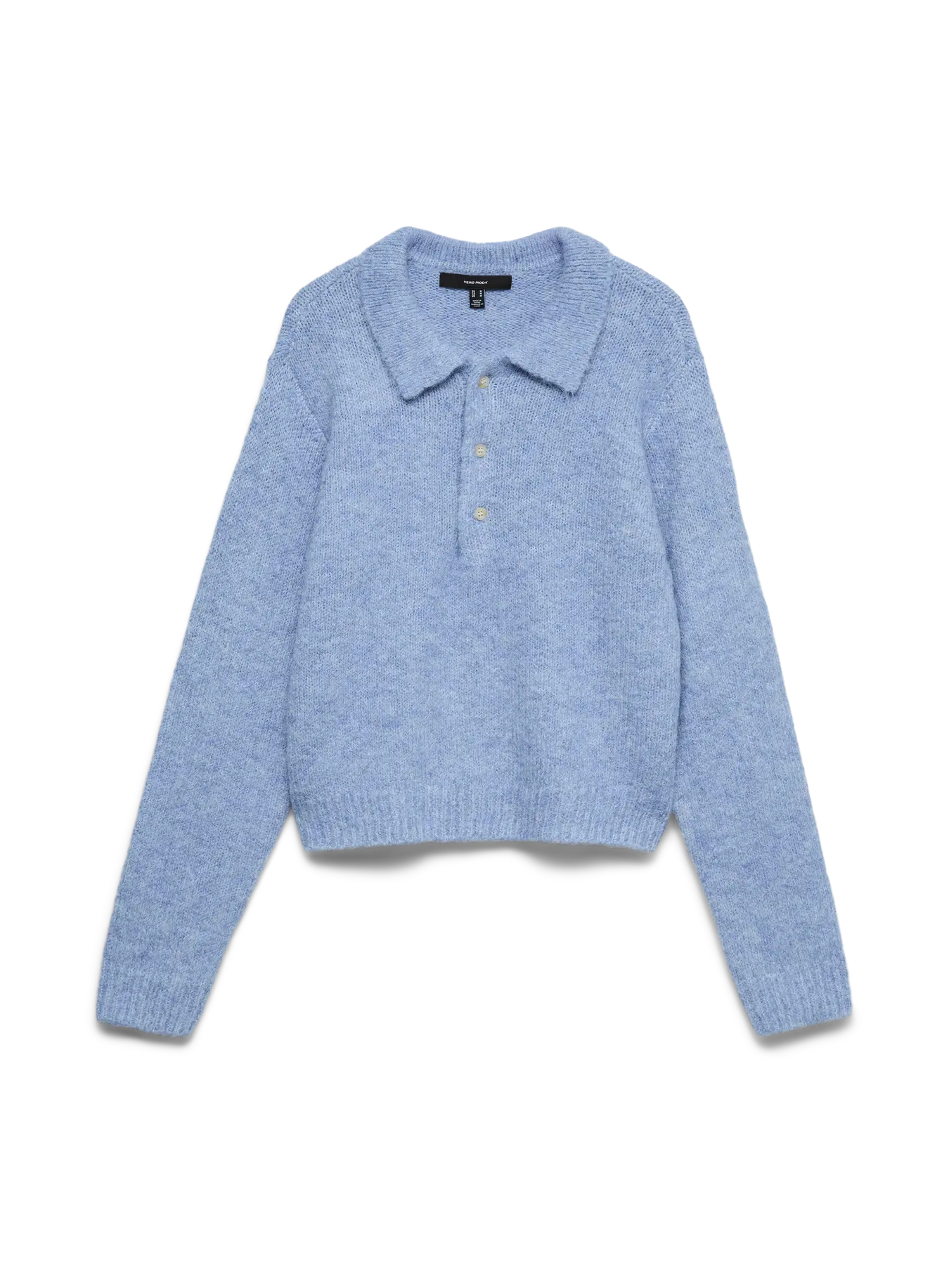 VM CORA LS V NECK PULLOVER - CASHMERE BLUE