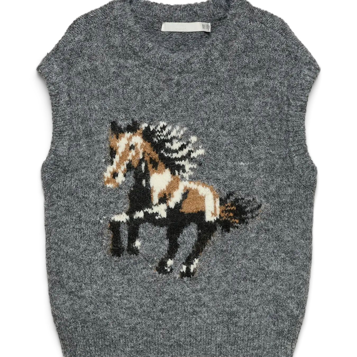VM ARIANNA O NECK VEST - DARK GREY MELANGE