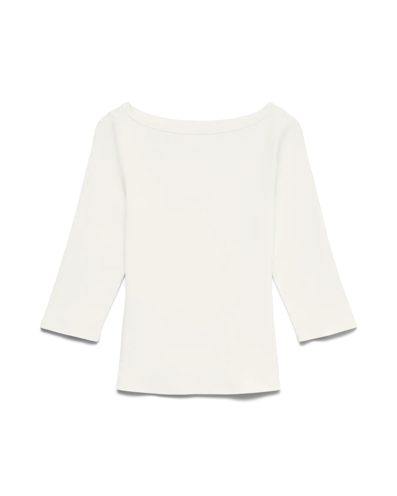 VM THEA 3/4 SLEEVE BOATNECK TOP - SNOW WHITE