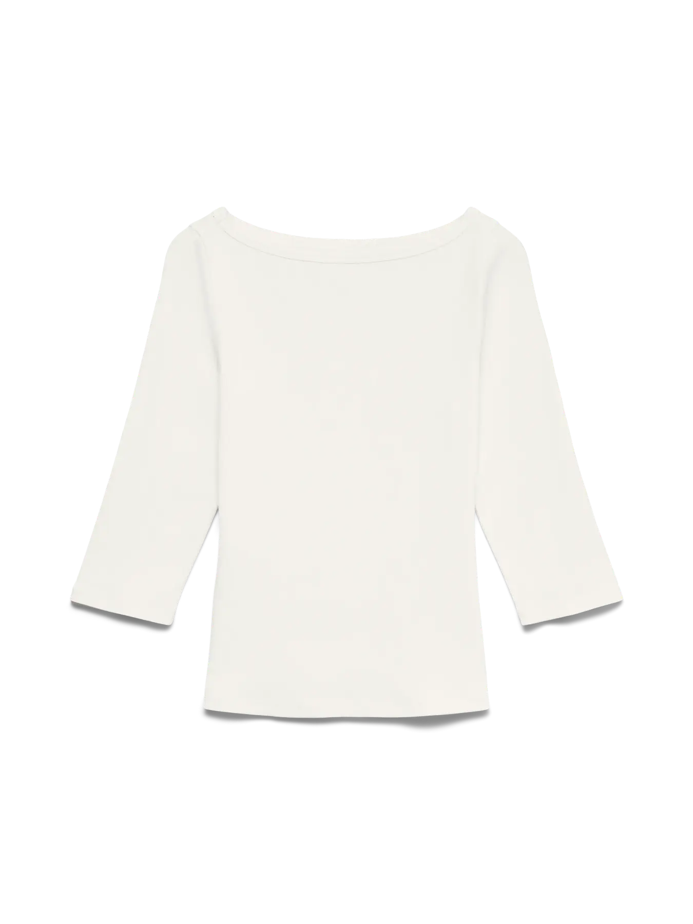 VM THEA 3/4 SLEEVE BOATNECK TOP - SNOW WHITE