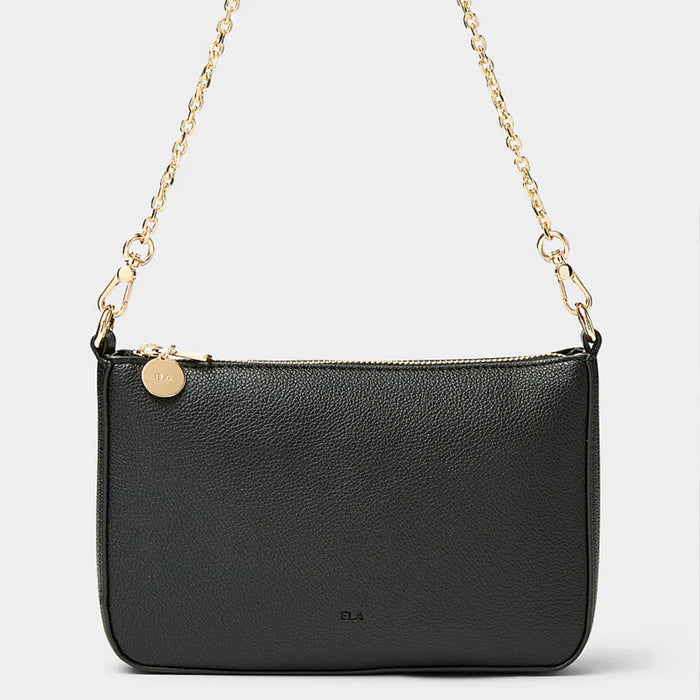 ELA CHARLOTTE BAG - BLACK PEBBLED