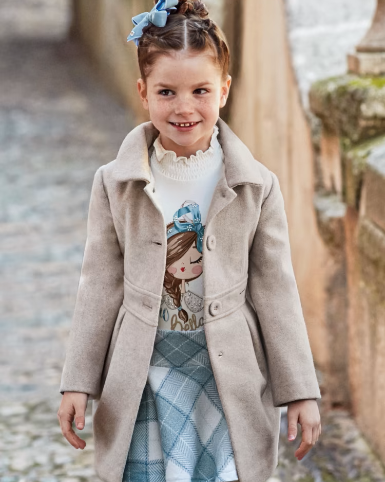 MAYORAL LONG COAT - SEPIA