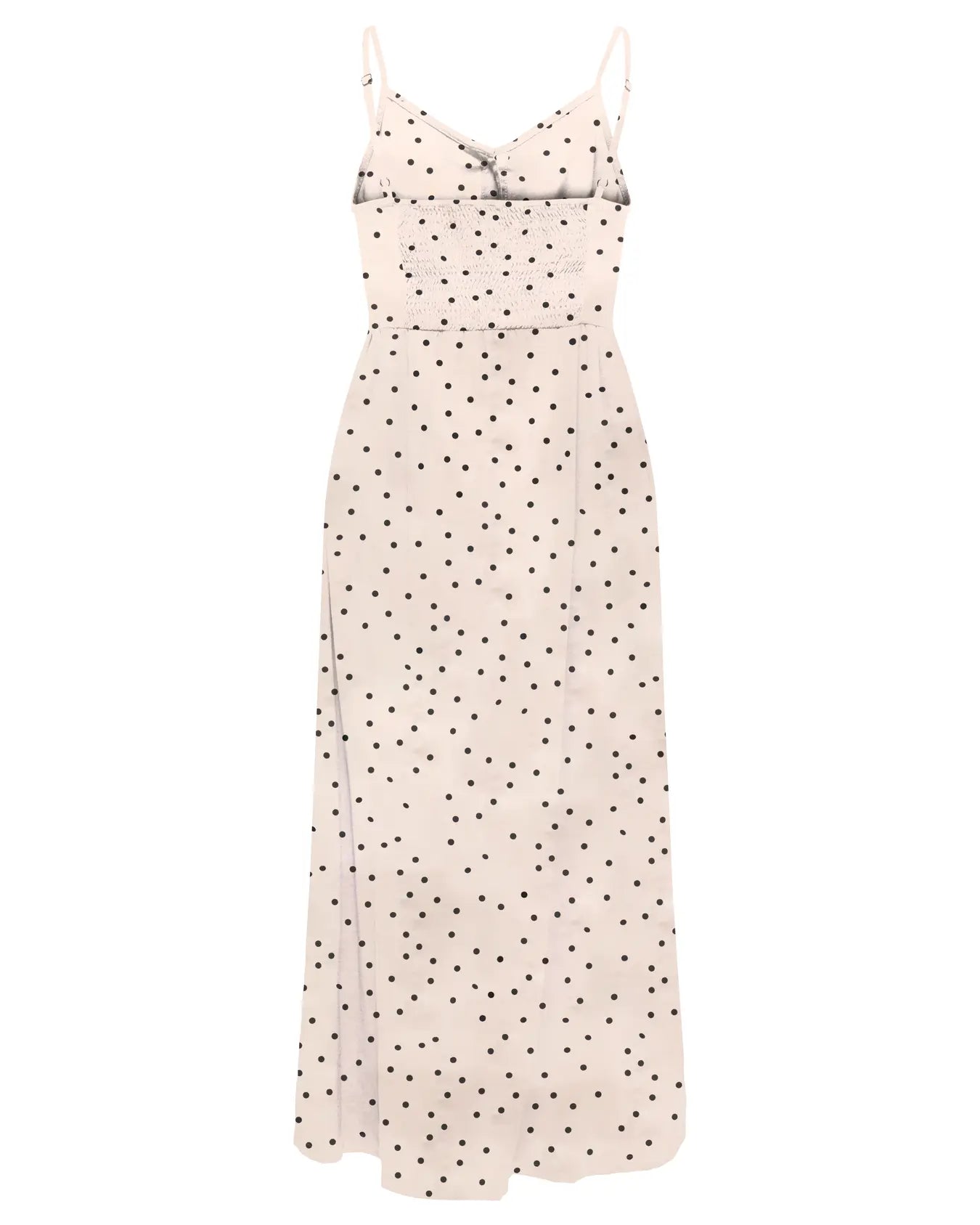 ONLY ARIS PRINTED LONG STRAP DRESS - PUMICE STONE DOT