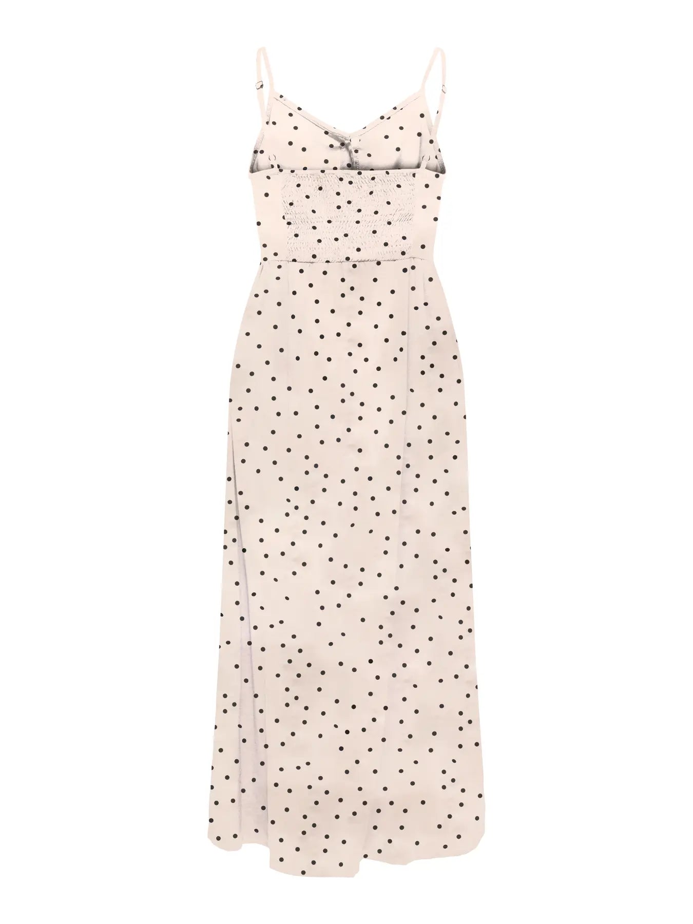 ONLY ARIS PRINTED LONG STRAP DRESS - PUMICE STONE DOT