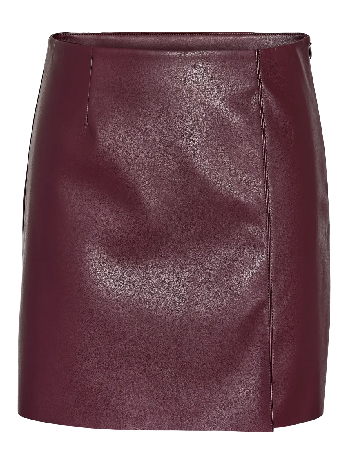 NM CLARA FAUX LEATHER SKIRT - FIG