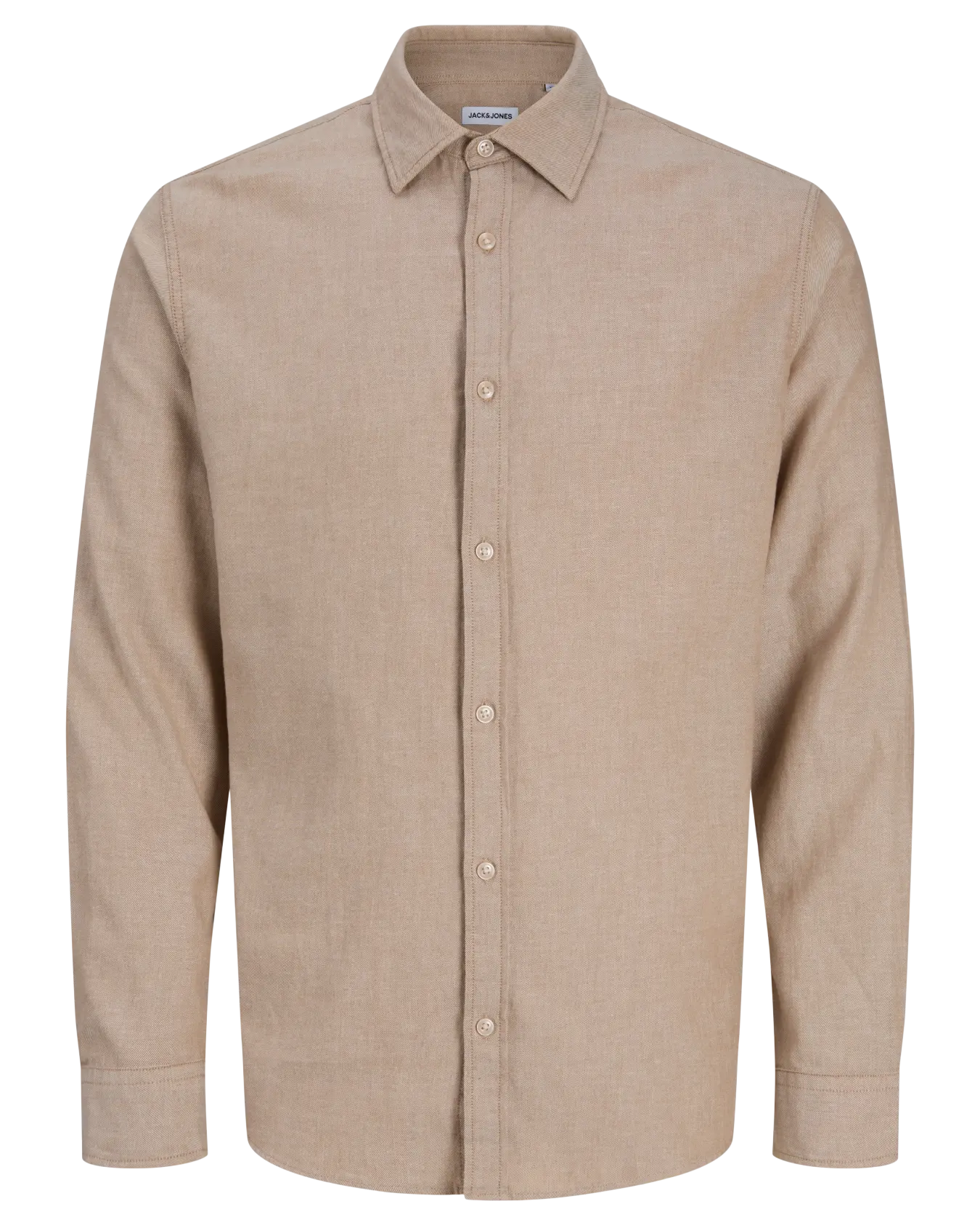 JJ FIELD MELANGE BUTTON DOWN SHIRT - OATMEAL