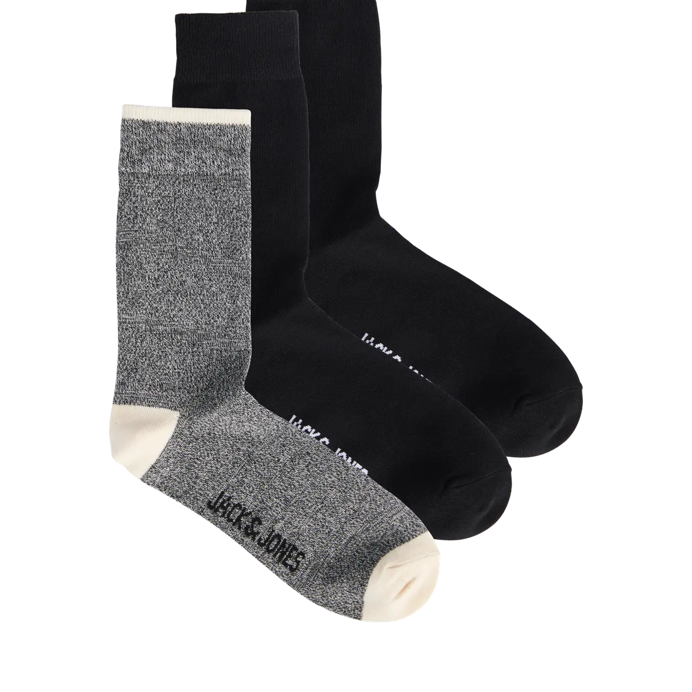 JJ RIDER 3PK SOCKS - BLACK