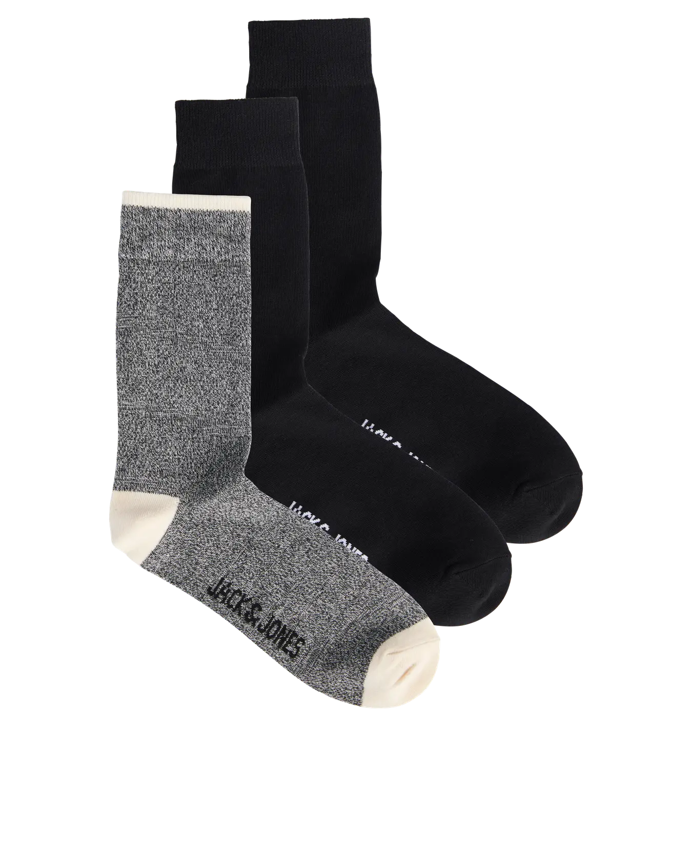 JJ RIDER 3PK SOCKS - BLACK