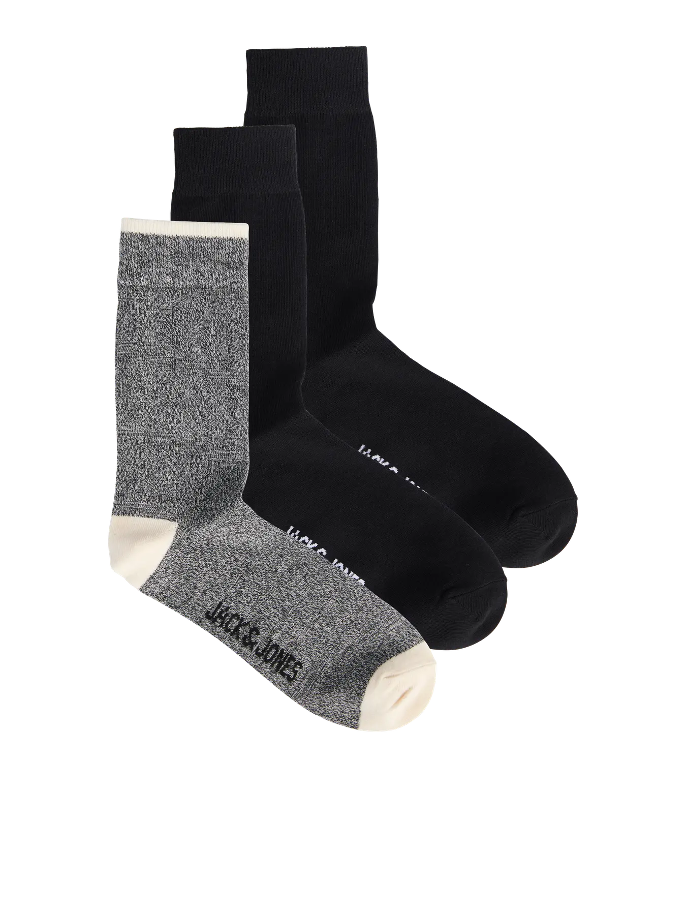 JJ RIDER 3PK SOCKS - BLACK