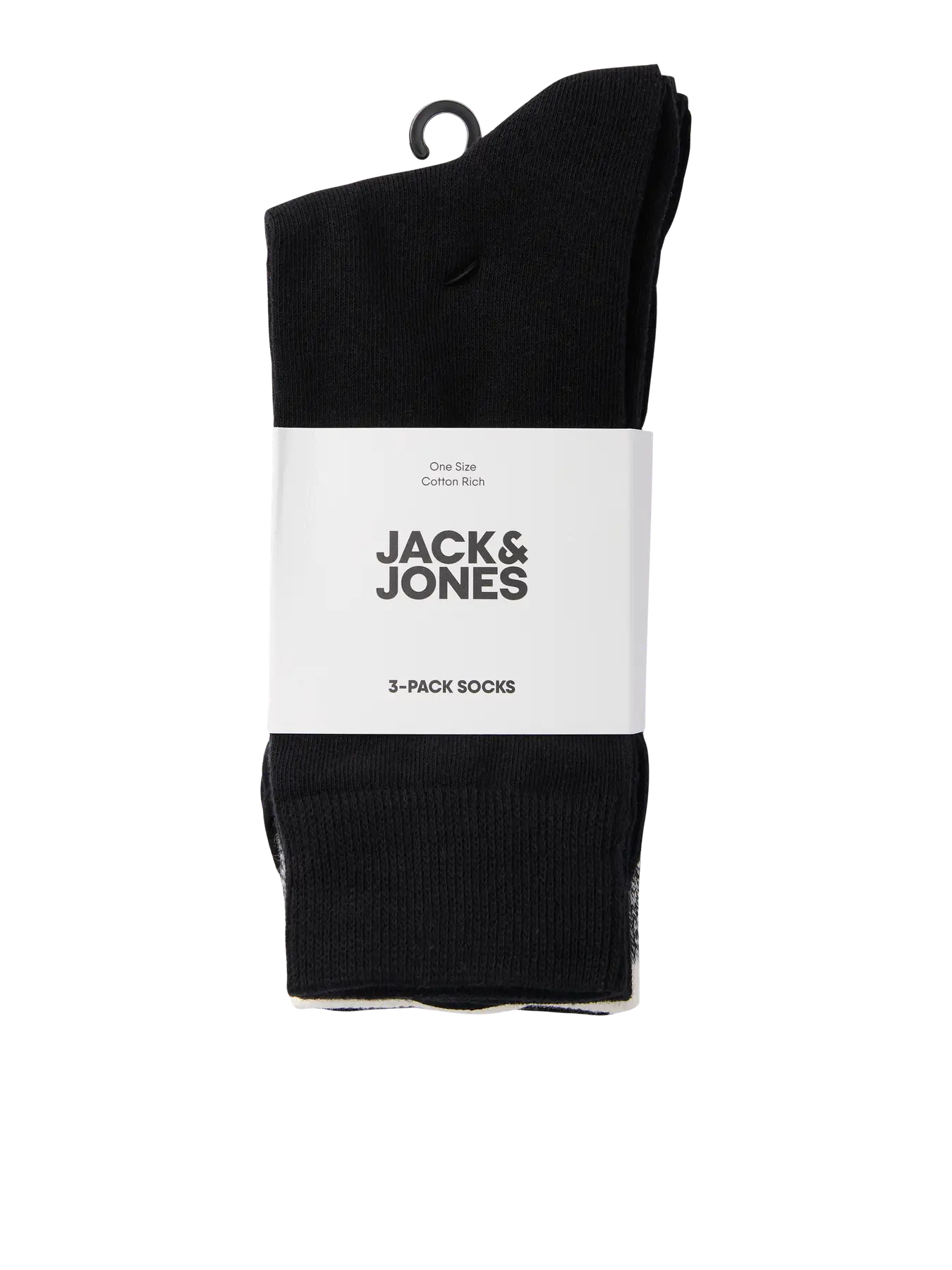 JJ RIDER 3PK SOCKS - BLACK