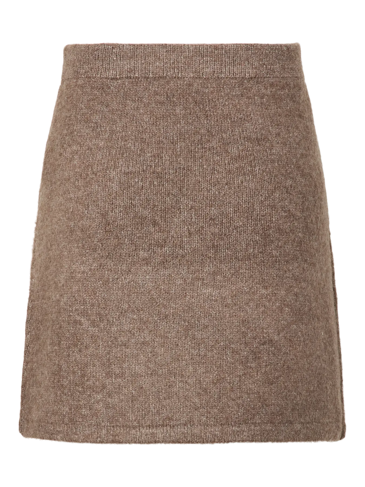 PIECES AICO BUTTON KNIT SKIRT - COFFEE QUARTZ