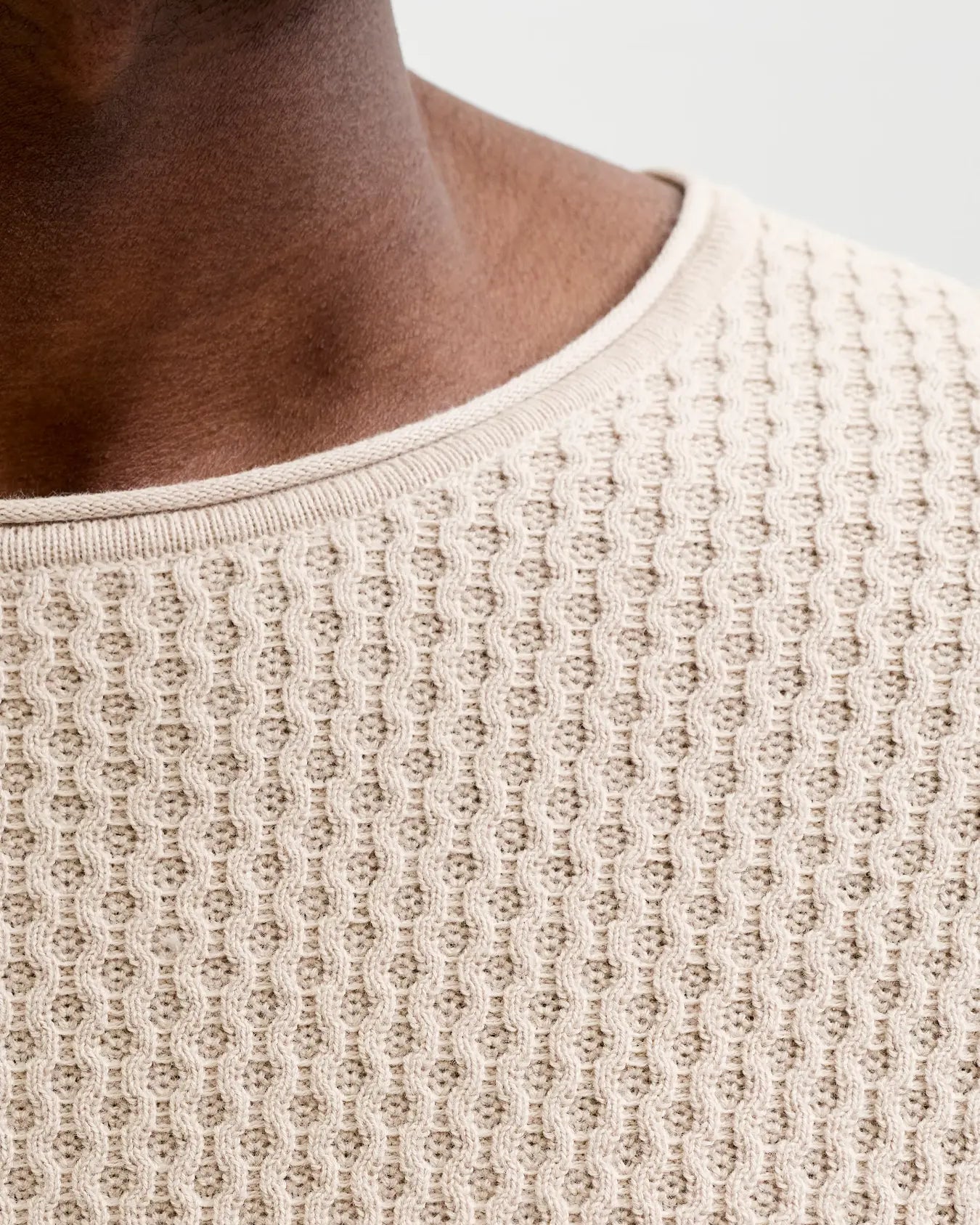 JJ MASON KNIT CREW NECK PULLOVER - SILVER LINING
