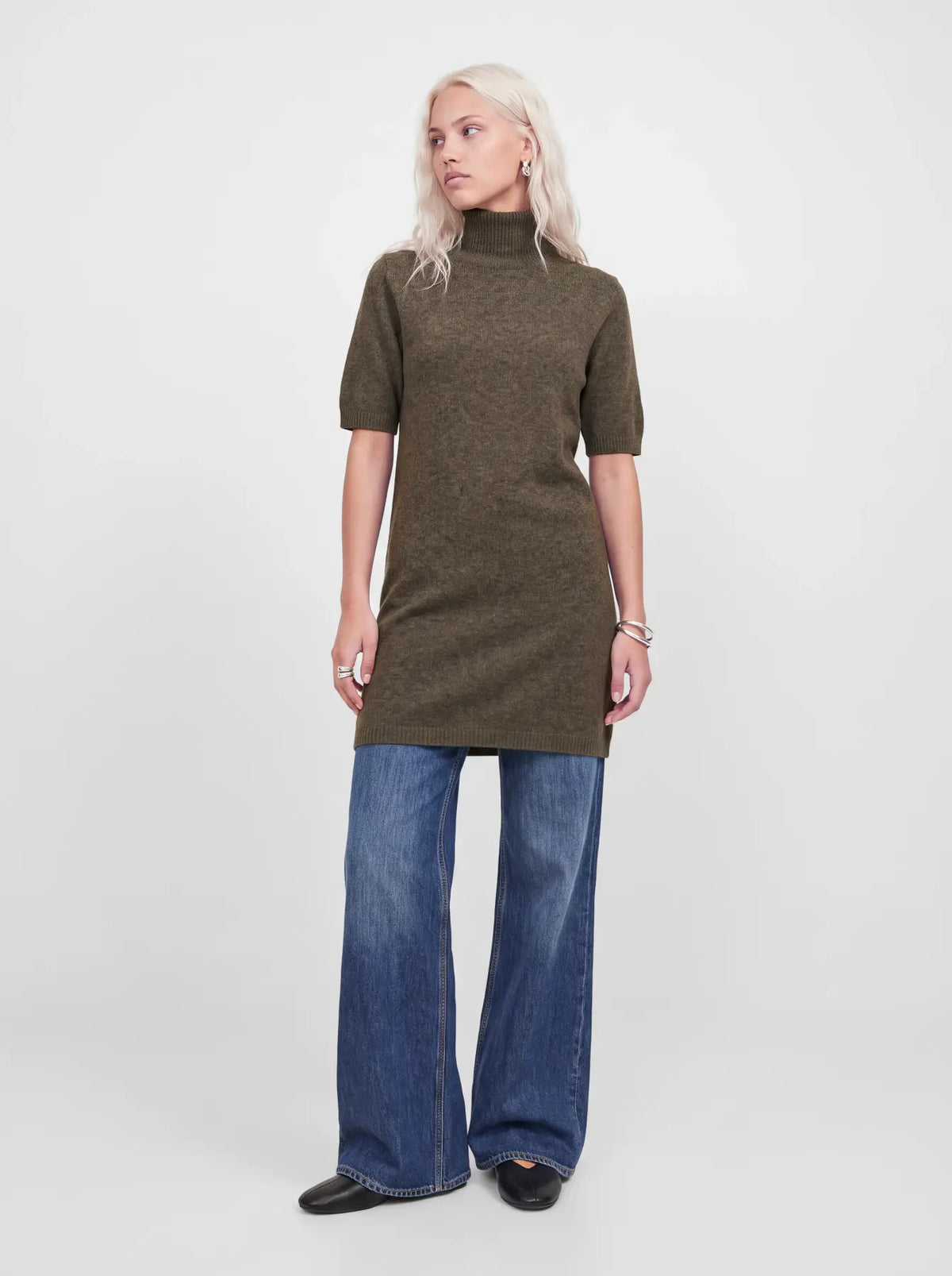JJXX VALERIA ROLLNECK KNIT DRESS - FALCON