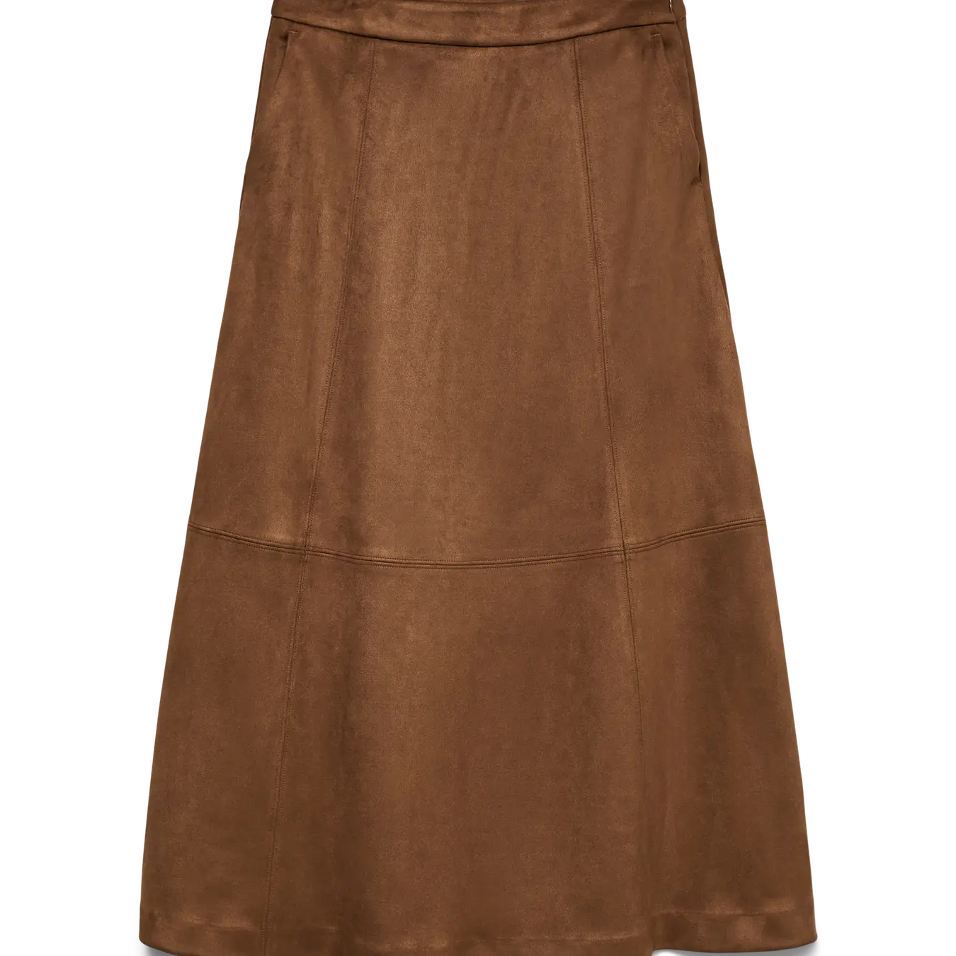 VM JOSE HW SUEDE ANKLE SKIRT - COCOA BROWN