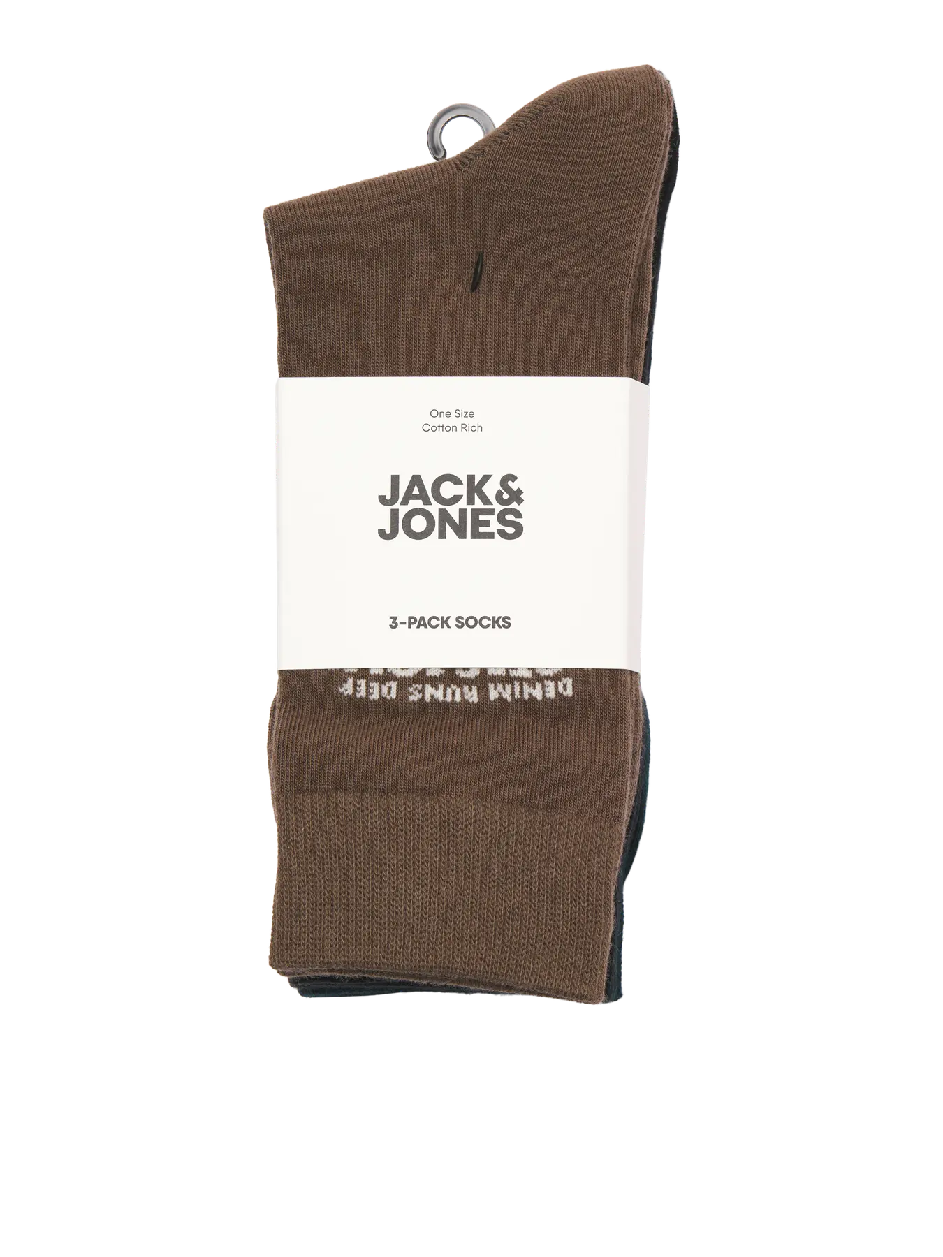 JJ LOGO 3PK SOCKS - BLACK. COCOA. SCARAB.