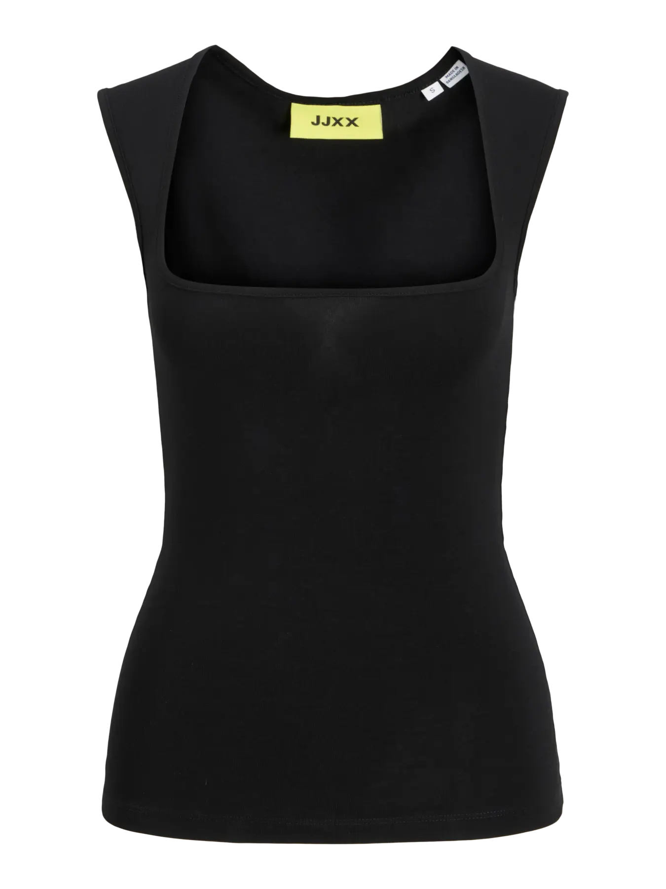 JJXX ISABELLA SQ NECK TOP - BLACK