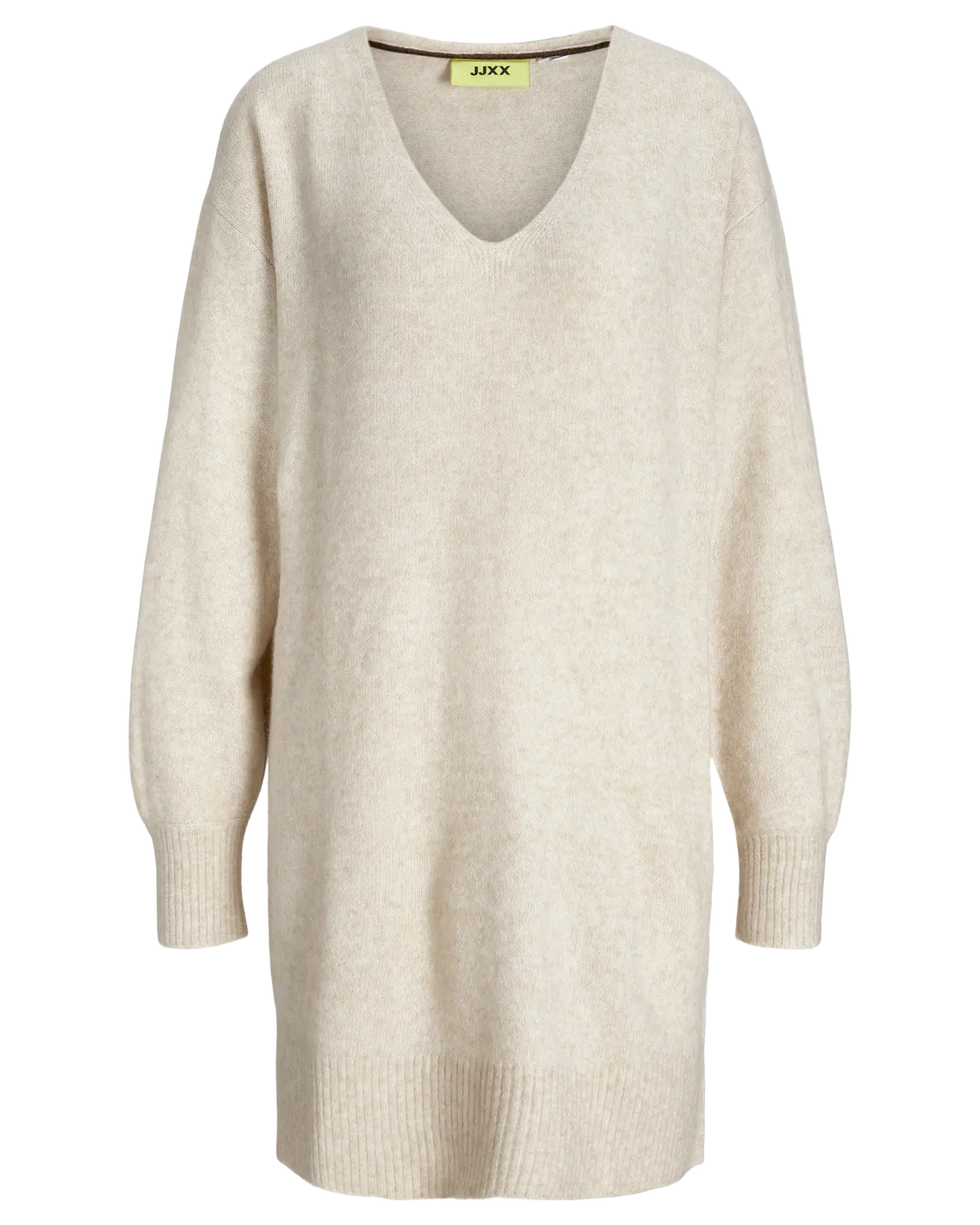 JJXX EFFIE V NECK SWEATER DRESS - FOG