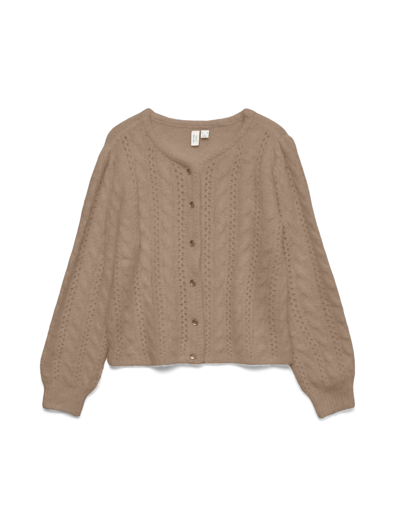 VM GABRIELLE O NECK CARDIGAN - SILVER MINK