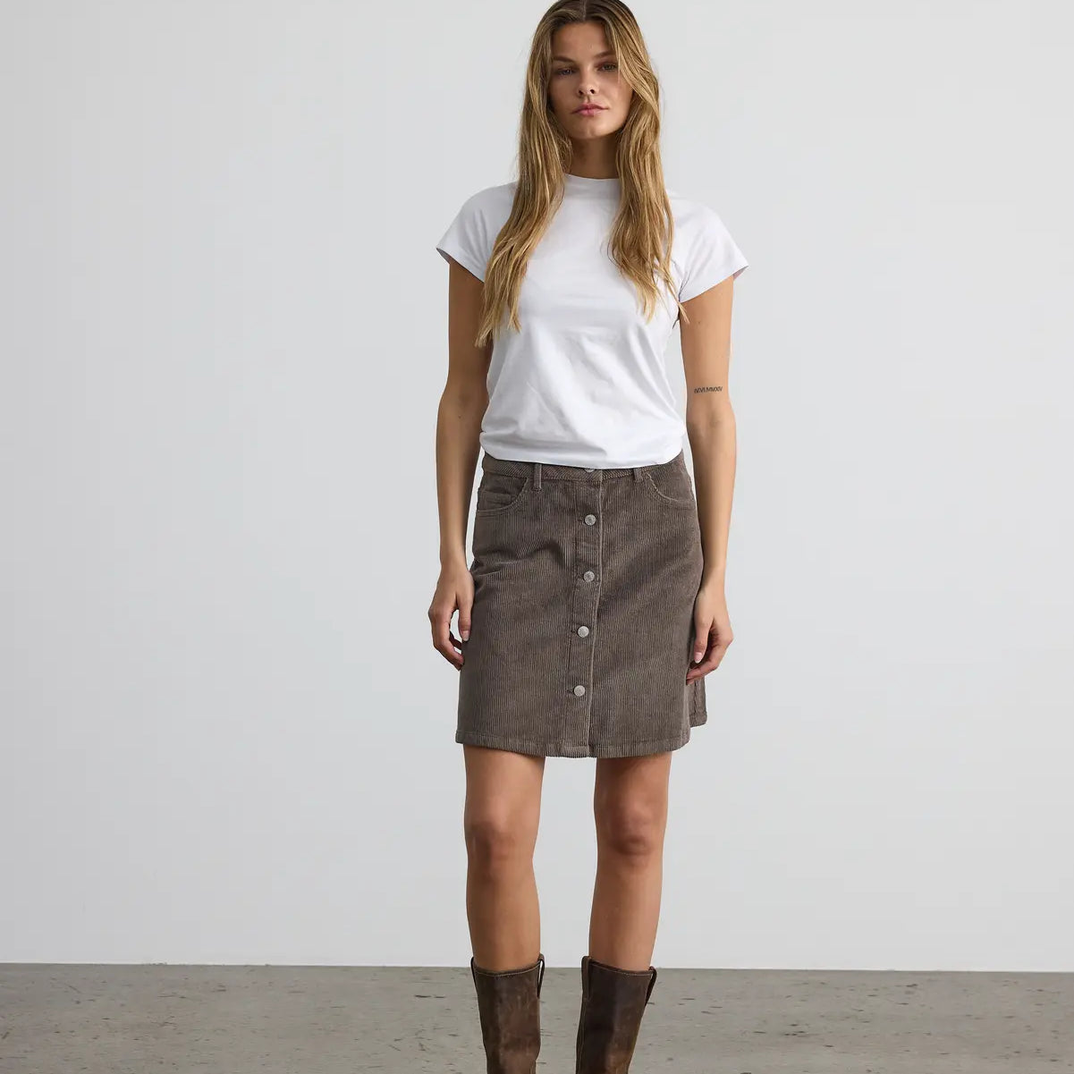 NM RONNIE A SHAPE SKIRT - MOREL