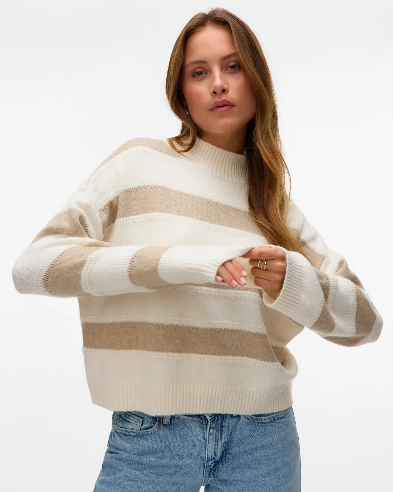 VM INEZ HIGHNECK SHORT PULLOVER - SILVERMINK