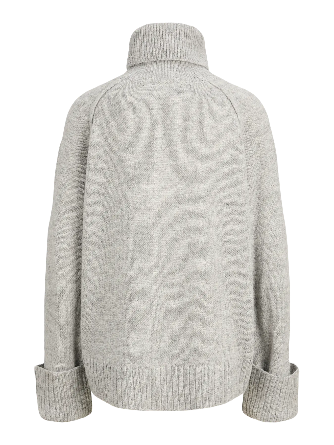 JJXX ELLINORA RAGLAN ROLLNECK SWEATER - LIGHT GREY