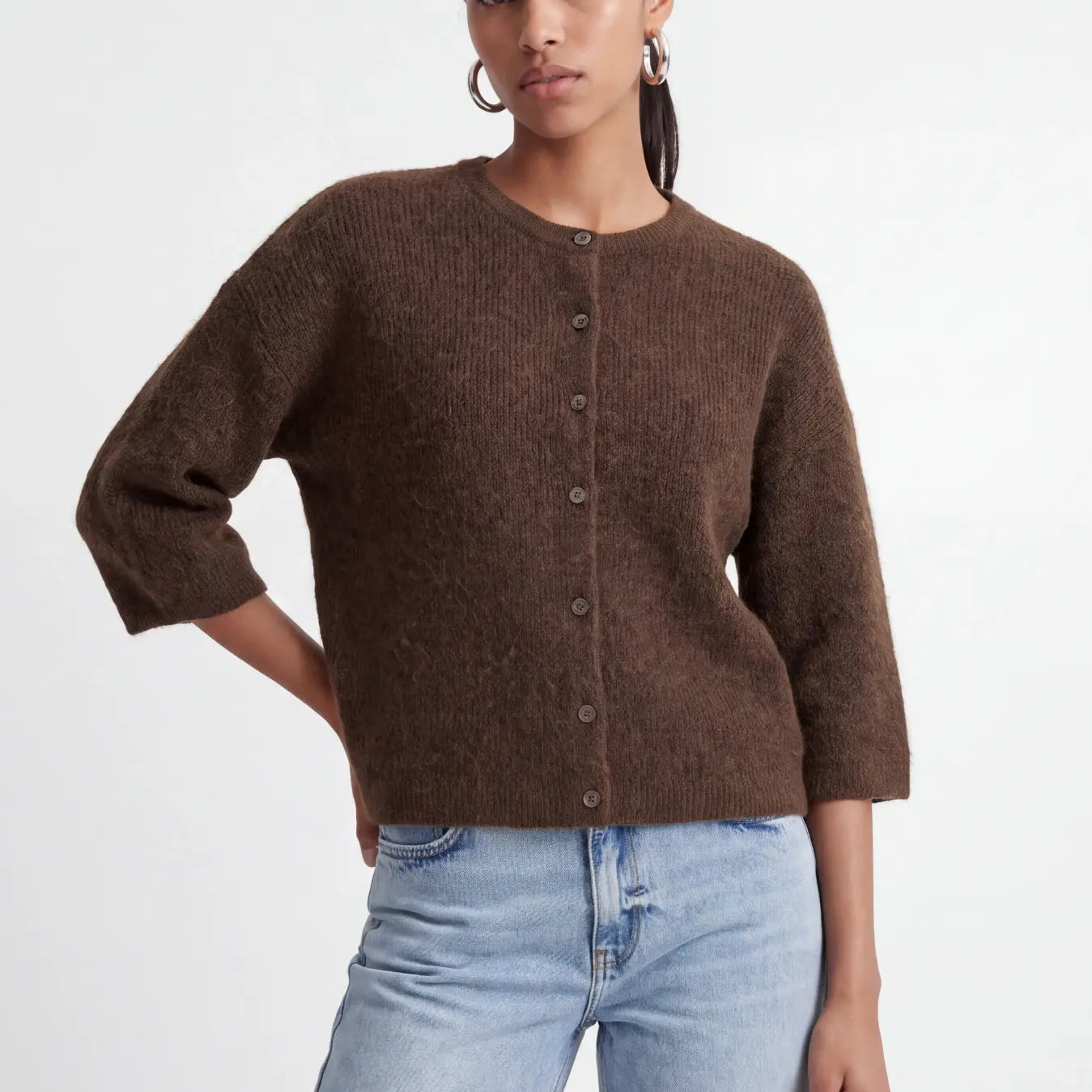 JJXX EVI SS CARDIGAN - DIMITASSE