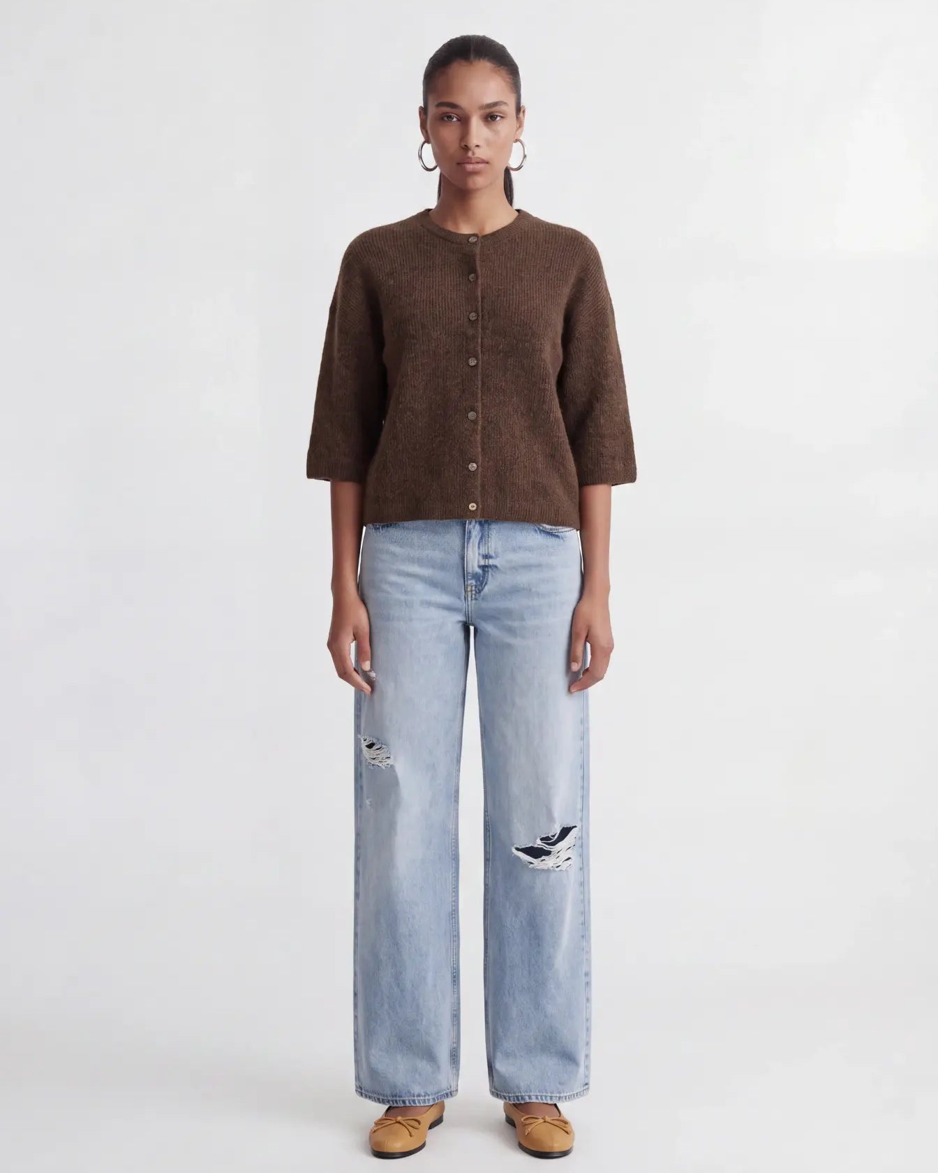 JJXX EVI SS CARDIGAN - DIMITASSE