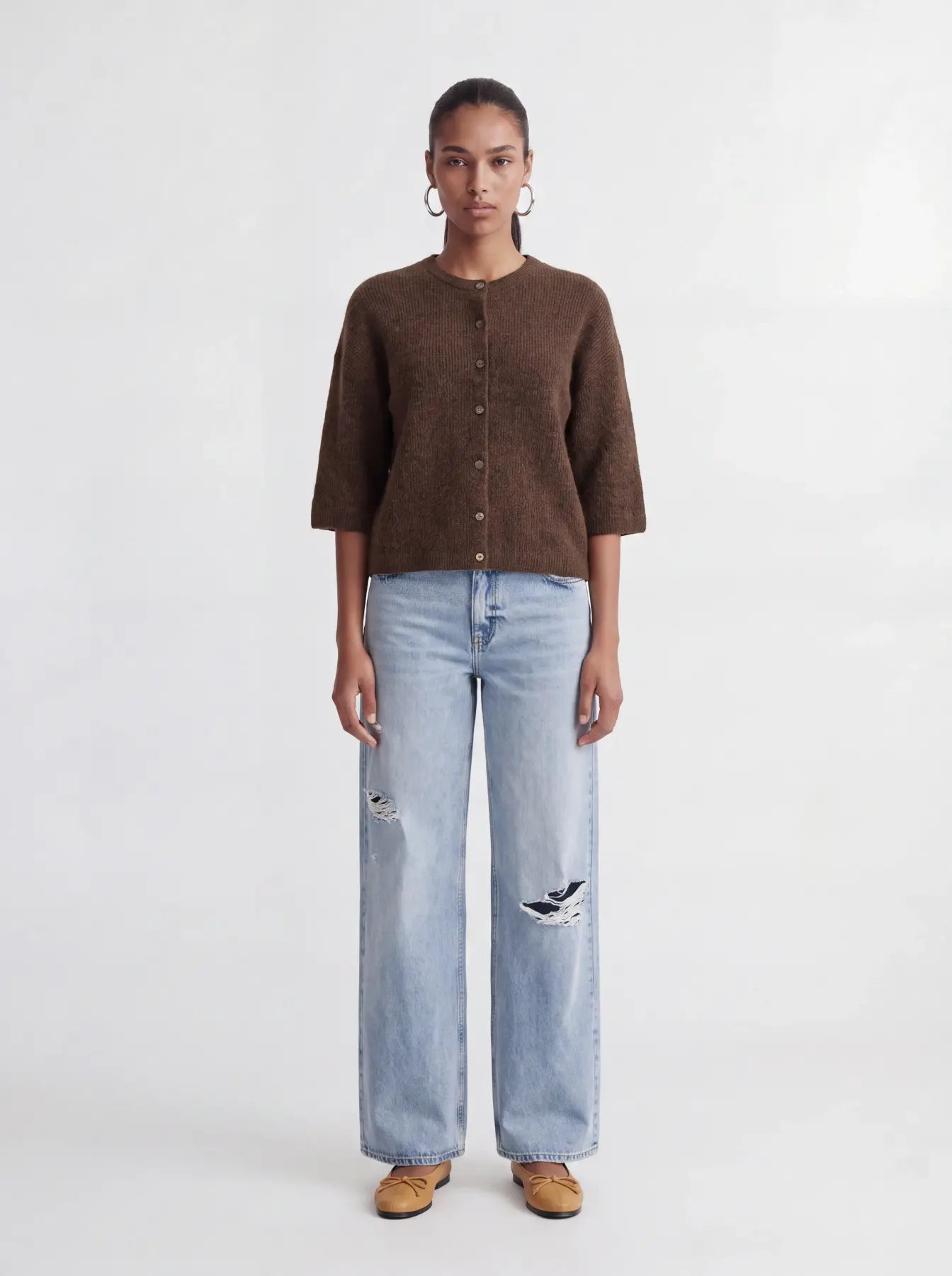 JJXX EVI SS CARDIGAN - DIMITASSE